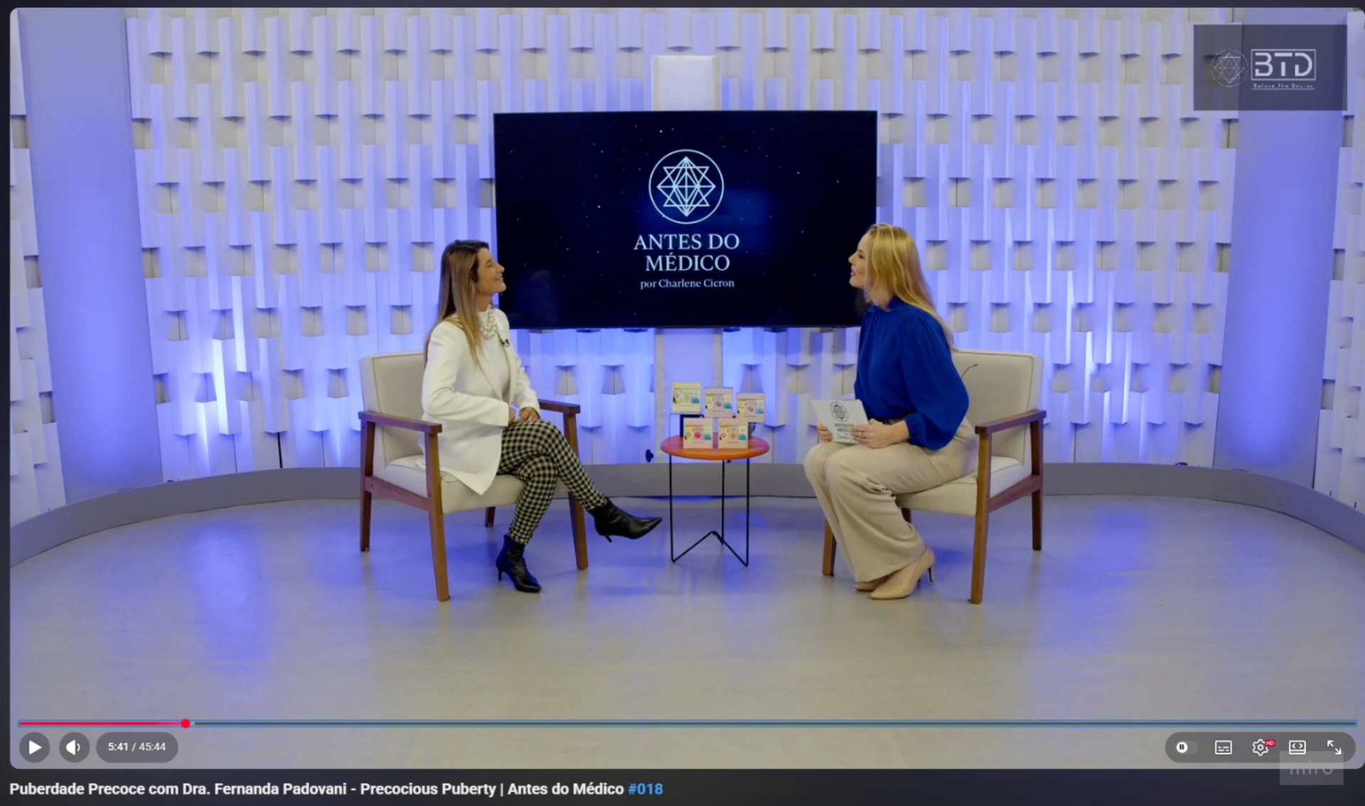 Fernanda Padovani no programa Antes do Médico